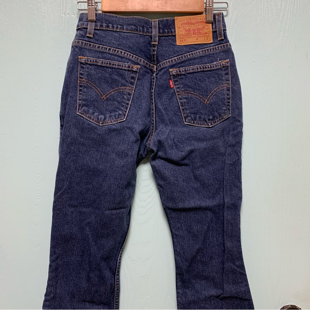 Levi’s petite 517 bootcut slim dark wash high waisted jeans - Picture 7 of 11
